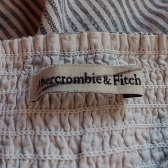 Abercrombie & Fitch grey striped tie front dress size L - Picture 10 of 13